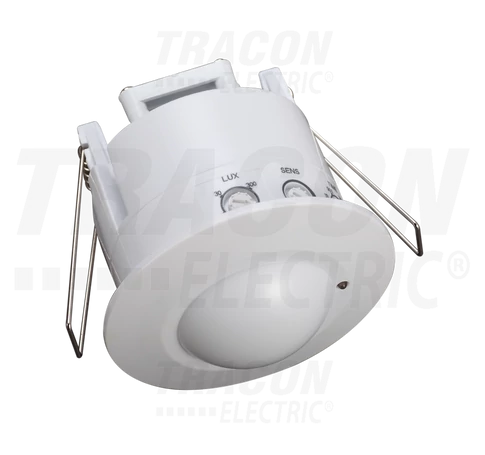 Mozgásérzékelő, süllyeszthető, radaros, fehér  230V, 50Hz, 5,8GHz, 360°, 1-8m, 10s-12 min, 3-2000lux, IP20