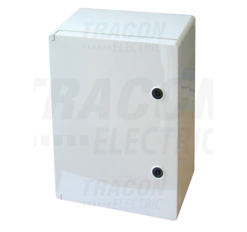 Műanyag elosztószekrény  HxWxD=400x300x195mm, IP65, IK10, 1000V AC/DC, RAL7035