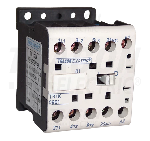 Segédkontaktor  660V, 50Hz, 6A, 2,2kW, 110V AC, 3×NO+1×NC