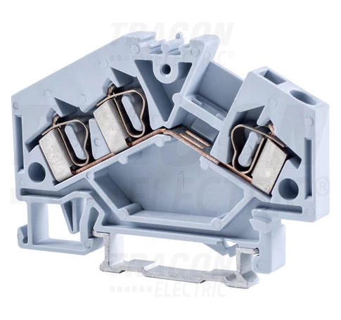 Fázisvezető ipari sorozatkapocs, rugós, sínre, szürke  800V 32A 0.08-4 mm2 3P