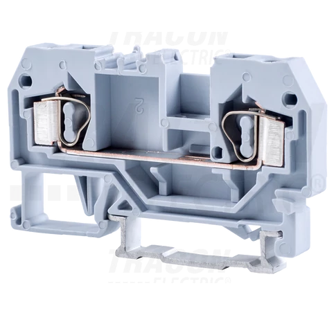 Fázisvezető ipari sorozatkapocs, rugós, sínre, szürke  800V 32A 0.08-4 mm2 2P