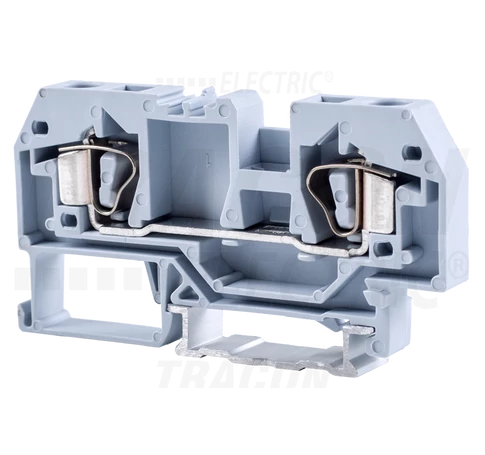 Fázisvezető ipari sorozatkapocs, rugós, sínre, szürke  800V 41A 0.2-6 mm2 2P