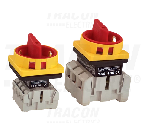 Tokozott biztonsági lakatolható szakaszoló kapcsoló  400V, 50Hz, 32A, 3P, 7,5kW, 64×64mm, IP44