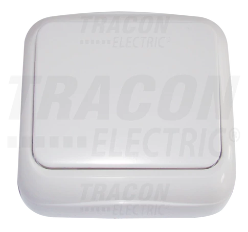 Falon kívüli kétpólusú kapcsoló (tapétakapcsoló)  10AX/250VAC, IP20 (102)