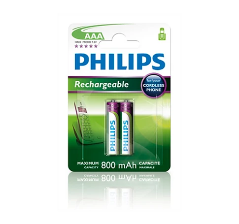 Philips R03B2A8010 ELEM TÖLTHETŐ AAA 800 mAh 2-BLISZTER