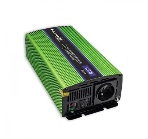 Qoltec Monolith power adapter/inverter Auto 600 W Green