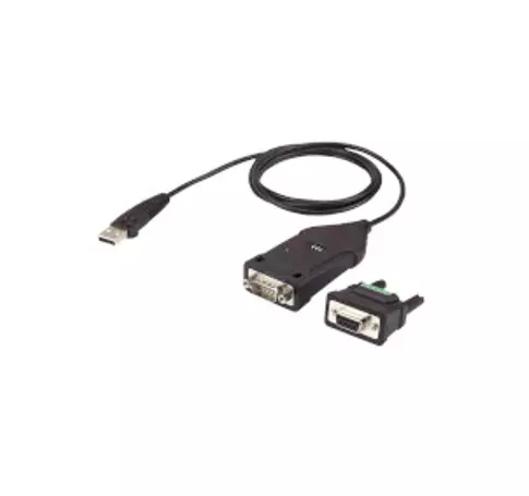 USB 2.0 Adapter USB A Dugó - D-SUB 9-Pólusú Dugó Fekete