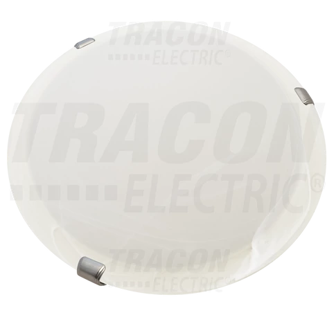 Üveg mennyezeti UFO lámpatest, fehér  230V, 50Hz, E27, max.1×60W, D=300 mm