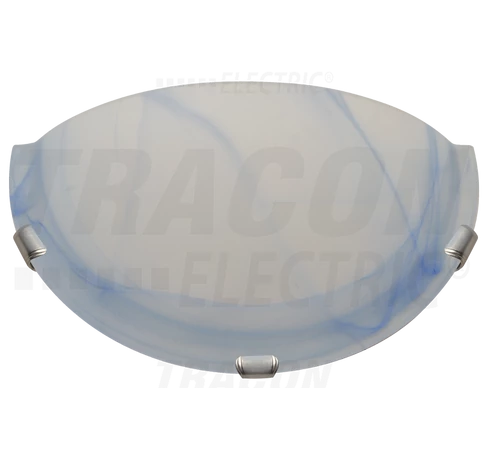 Üveg oldalfali fél UFO lámpatest, kék  230V, 50Hz, E27, max.1×60W, D=300 mm