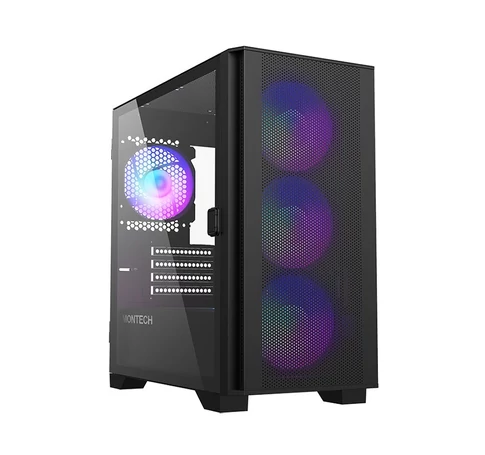 Montech AIR 100 ARGB, Micro-ATX, Tempered Glass - black