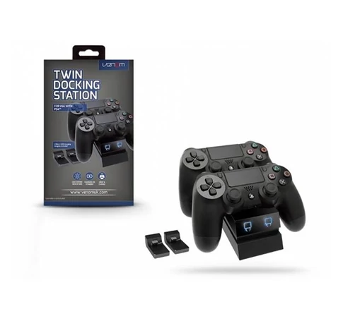 VENOM PS4 Kiegészítő Dupla Töltő állomás Fekete, VS2732