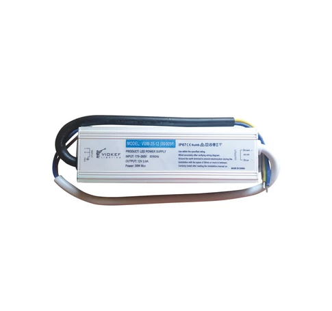 VIOKEF Power Supply 12V DC, 35W, IP67, On-Off - VIO-00/8098