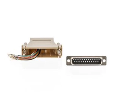 Soros Adapter D-SUB 25-Pólusú Aljzat - RJ45 (8P8C) Aljzat Elefántcsont