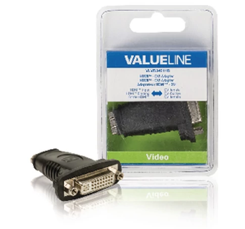 Nagy Sebességű HDMI Adapter Ethernettel HDMI Aljzat - DVI-D 24+1-Pólusú Aljzat Fekete