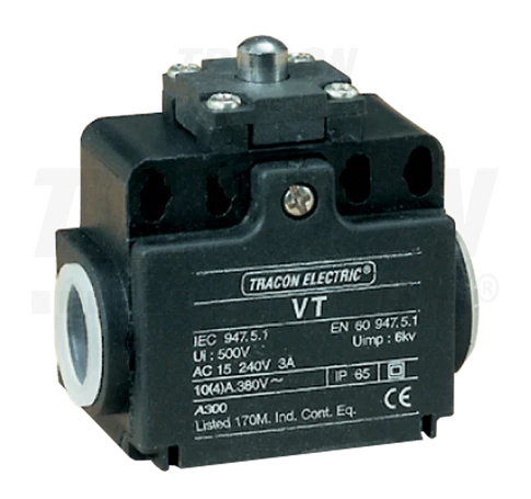 Helyzetkapcsoló, kúpos-ütközős  1xNO+1xNC, 6A/230V AC-15, 0,3A/250V DC-13, IP65