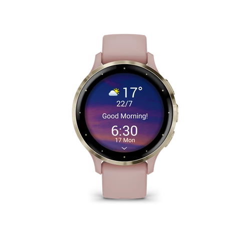 Venu 3S rose, cream gold, silicone band