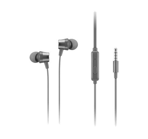 Lenovo 110 in-ear headphones with microphone, GXD1J77354, Grey