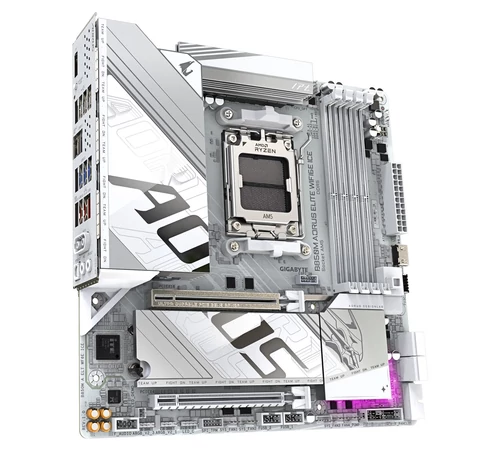 GIGABYTE B850M AORUS ELITE WIFI6E ICE Motherboard- AMD Ryzen 9000 Series CPUs