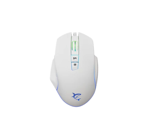 WHITE SHARK WS GM-5009W GARETH-W gamer egér, vezetékes, fehér, 6400 Dpi, 7D, RG