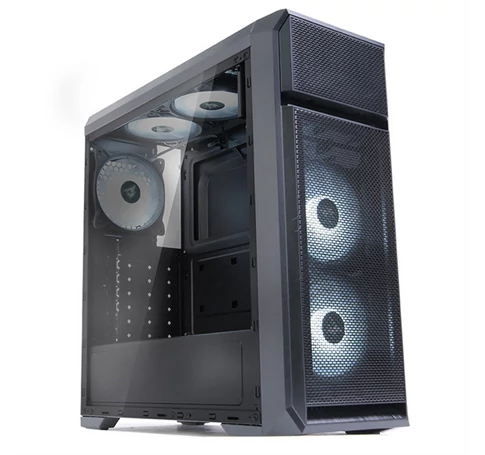 ZALMAN Ház Midi ATX N5 OF Tápegység nélkül, Fekete Üvegfalú