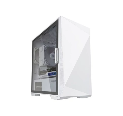 ZALMAN Ház Mini ATX Z1 ICEBERG WHITE Tápegység nélkül, Fehér Üvegfalú