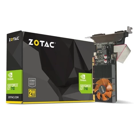 ZOTAC Videokártya PCI-Ex16x nVIDIA GT 710 2GB DDR3 Low Profile