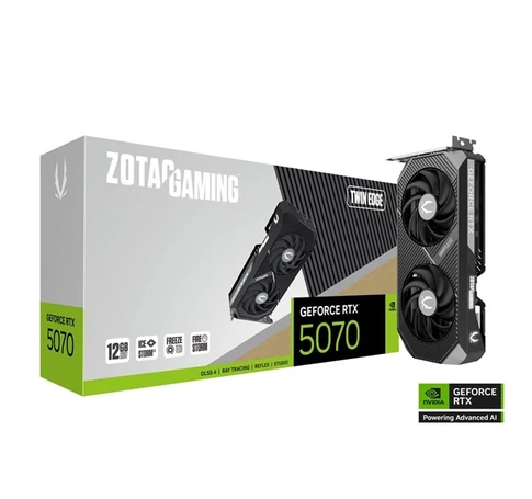 ZOTAC Videokártya PCI-Ex16x nVIDIA RTX 5070 TWIN EDGE 12GB GDDR7