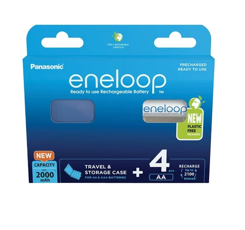 eneloop BK-3MCDEC4BE AA/ceruza 2000mAh Ni-MH akkumulátor 4db/csomag + akkubox