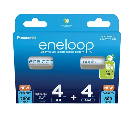eneloop BK-KJMCDE44E 800mAh/AAA és 2000mAh/AA  akkumulátor 4-4db/csomag