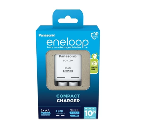 eneloop K-KJ50MCD20E akkumulátor töltő időzítővel 2 db 2000mAh AA akkumulátorral