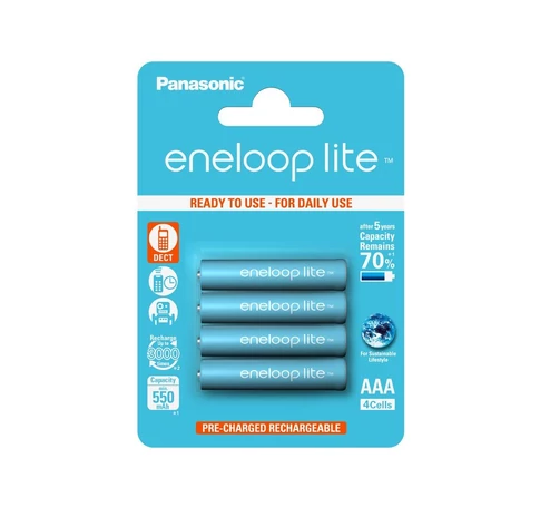 eneloop lite BK-4LCCE/4BE AAA/mikro 550mAh Ni-MH akkumulátor 4 db/csomag