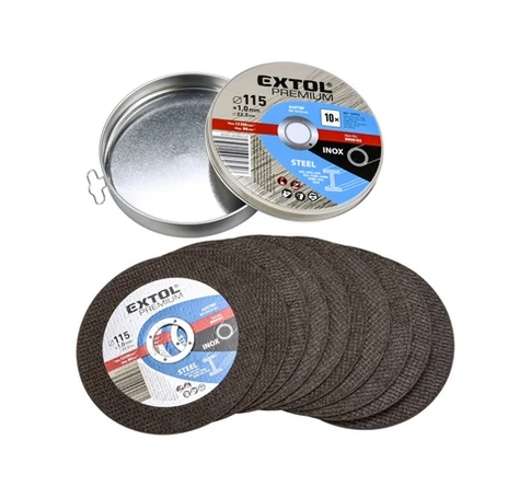 Extol Premium 8808103 VÁGÓKORONG 10 DB, ACÉLHOZ/INOXHOZ, KÉK, 125×1×22,2MM