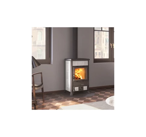 LaNordica Rossella R1 5.0 Ceramica Liberty fatüzelésű kályha (fehér) - 8,8 kW 