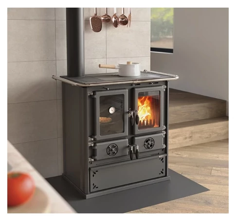 LaNordica Rosetta Sinistra 5.0 acél fatüzelésű sparhert (fekete) - 7,9 kW