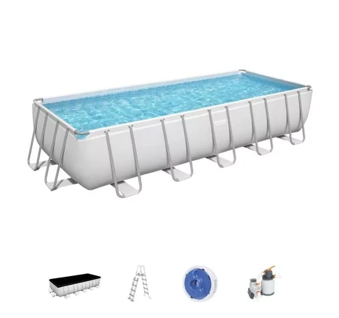 Bestway CAYMAN Szögletes fémvázas medence szett 640x274x132 cm