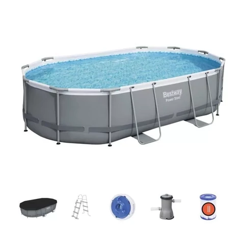 Bestway SANREMO ovális fémvázas medenceszett 488 x 305 x 107 cm