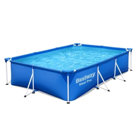 Bestway AMALFI szögletes fémvázas medenceszett 300 x 201 x 66 cm