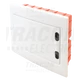 Süllyesztett elosztódoboz, fehér-sík ajtóval, NPE nélkül  1×8 (8) modul, IP40, (H×W×D=180×220×88mm)