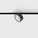 IN_LINE SOL MINI spot light, D75mm, H26mm, LED 7W, 695Lm, 4000K, 45fok, CRI>90, 2 wired, ON/OFF, IP20, black color