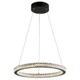 REALITY Mitchell Pendant lamp, Alu.and Crystal and Iron Sandy Black LED 36W; 80lm/W;4000K25000hours;CRI≧80;A+With Remote control,on/off+dimmableSize:D400*H1200mm - REAL-339401-30